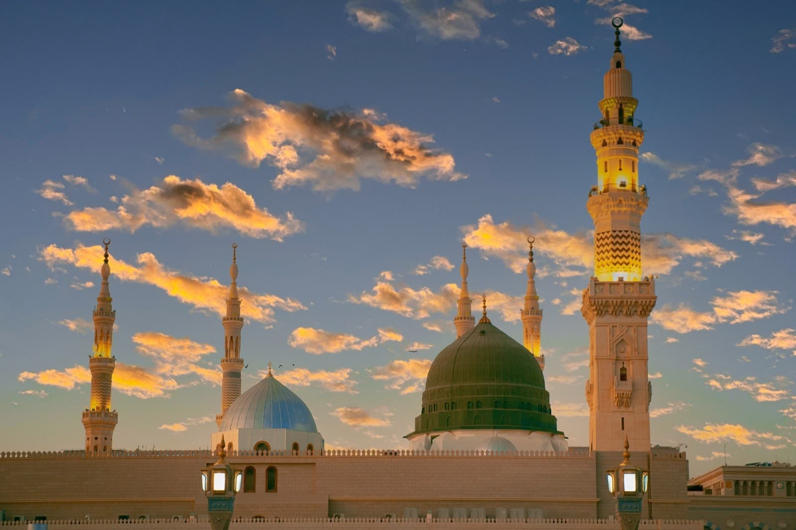 The Prophet's Masjid at the heart of Madinah.